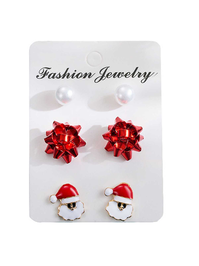 Santa Claus Christmas Tree Earrings