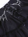 Black 1980s Gothic Chain Cross Lace Layered Skirt