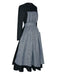 Black 1950s Sound Of Music Maria Striped Dress