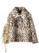 Brown 1980s Leopard Print Faux Fur Coat
