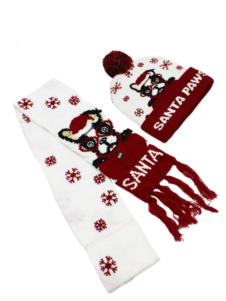 Christmas Knit Hat & Scarf Set