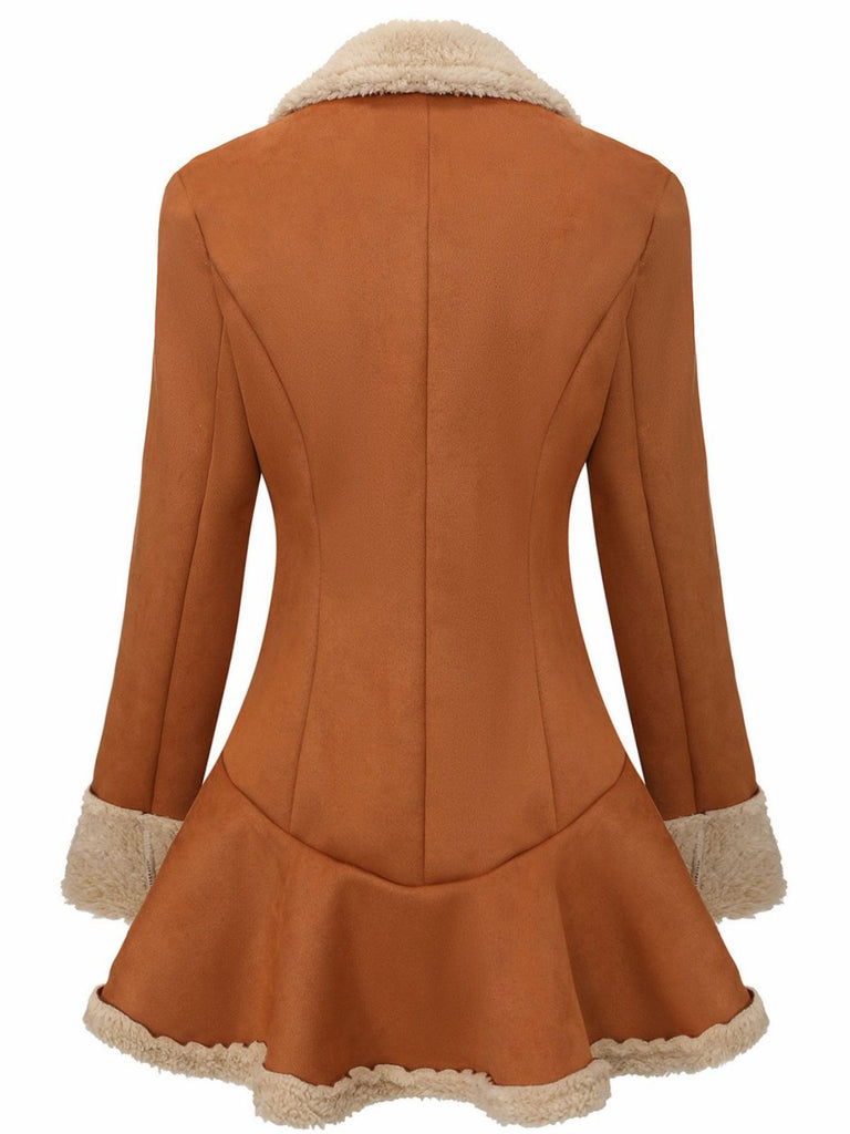 Vintage 1970s Lapel Flared Hem Suede Jacket