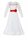 White 1940s Annabelle Doll Inspired Dress
