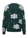 1940s Christmas Fleece-Snowflake Turtleneck Sweater