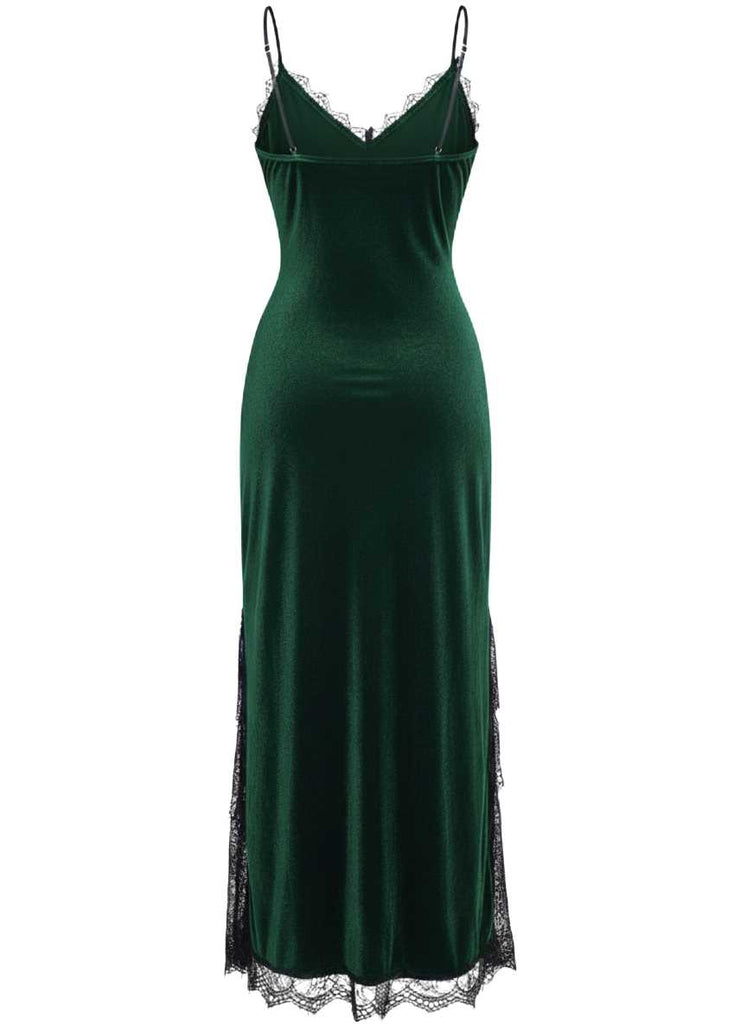 1960s Slip Velvet Lace Nightgown