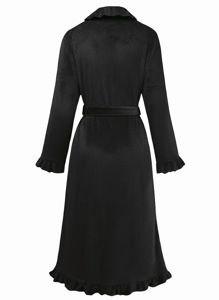 1930s Long Sleeve Flannelette Pajama Robe