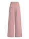 Pink 1950s High Waist Solid Pants
