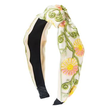 Retro Boho Embroidered Floral Headband