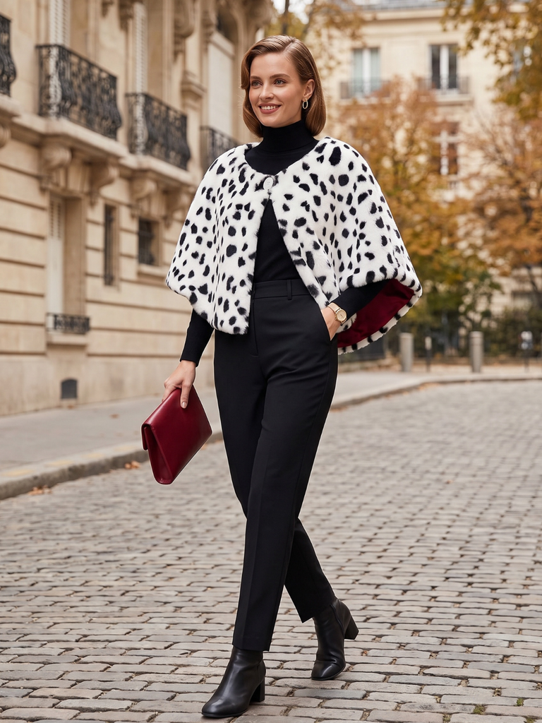 Halloween Dalmatian Cosplay Gown Cape