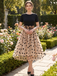 Black 1950s Heart Dot Swing Vintage Dress