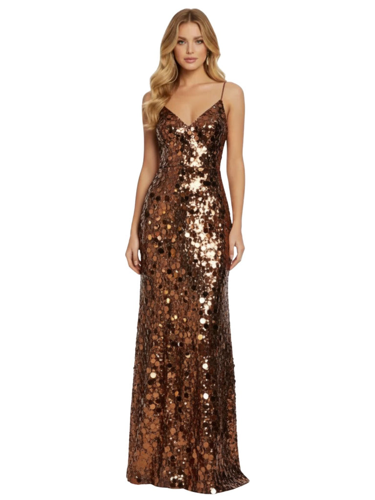 [Pre-Sale] Gold 1930s Slip Sequin Evening Dress