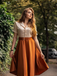 Khaki 1950s Snow White Style Button Dress