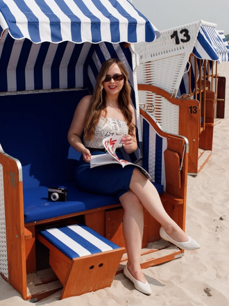 Dark Blue 1960s Bandeau Newspaper Belted Pencil Dress