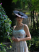 Khaki 1950s Newspaper Butterfly Patchwork Dress