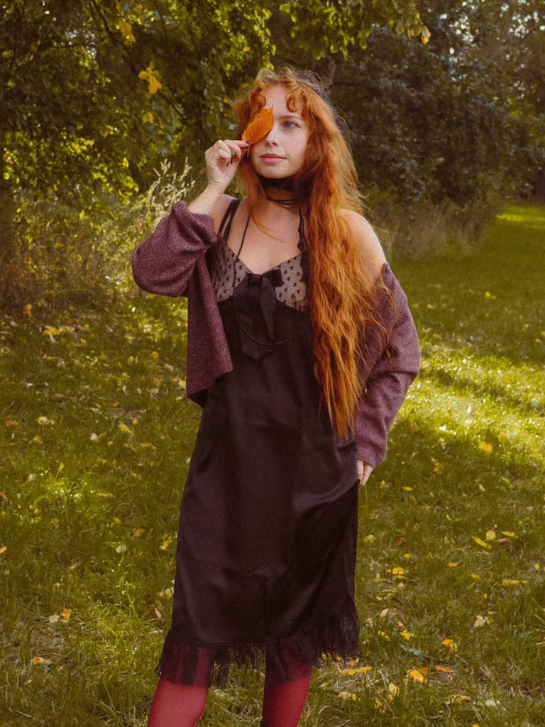 Black 1950s Lace Floral Mesh Swing Dress