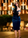 1960s Off Shoulder Velvet Bodycon Dress