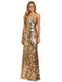 [Pre-Sale] Gold 1930s Slip Sequin Evening Dress
