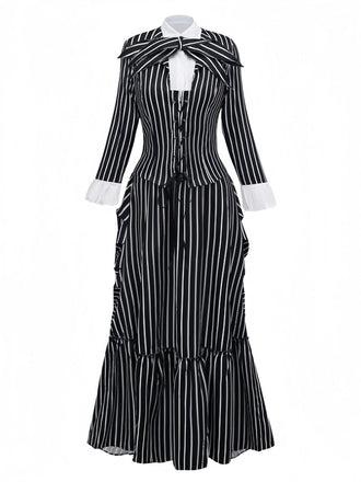Black 1940s Striped The Nightmare Before Christmas Suit