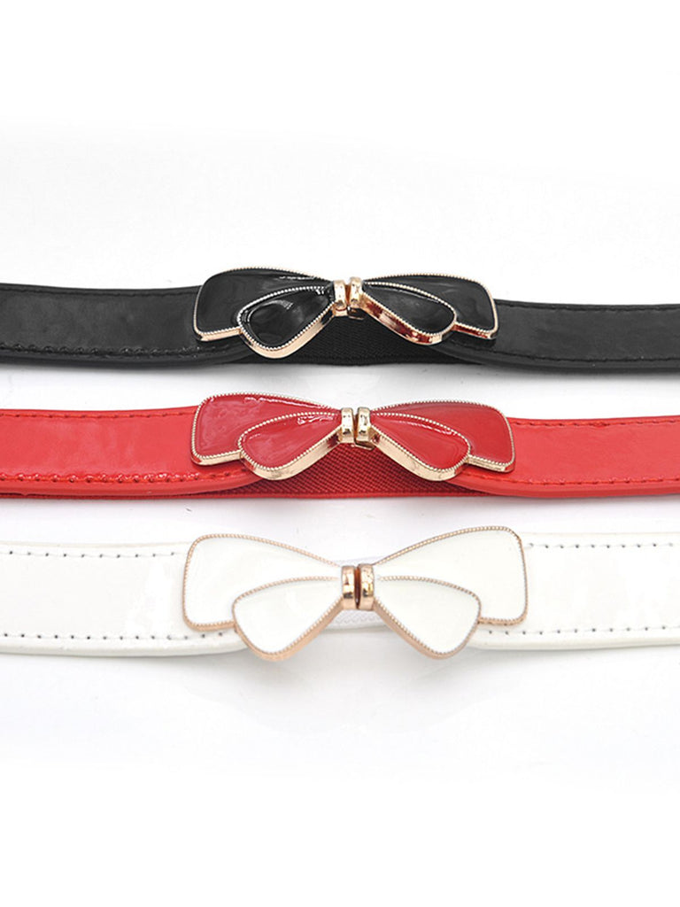 Retro Elasticity Bow Belts