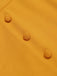 [US Warehouse] Yellow 1960s Solid Button Pencil Skirt