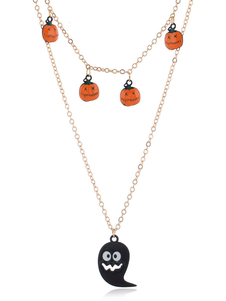 Retro Halloween Pumpkin Necklace