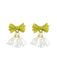 Retro Green Bow Stud Earrings