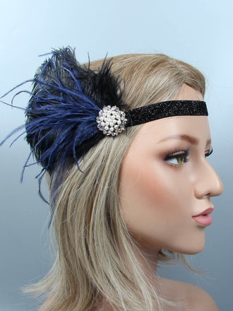 She finds her 1920s story in this 1920s Feather Flapper Headband