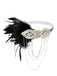 1920s Feather Fringe Elastic Headband: timeless style reimagined