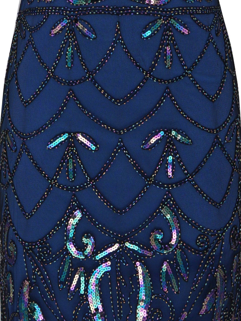 1920s Fringed Flapper Gatsby Dress, classic 1920s style elegant retro fashion - Image 11