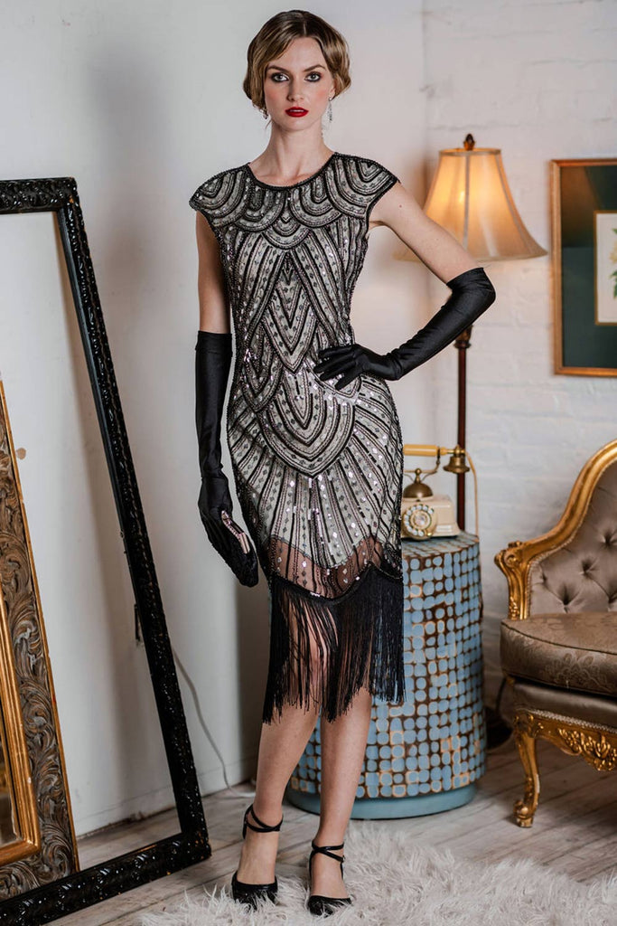 1920s Fringed Flapper Gatsby Dress — vintage elegance for the modern woman