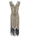 1920s Leaves Sequined Tassel Dress: timeless style reimagined