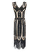 1920s Leaves Sequined Tassel Dress: timeless style reimagined