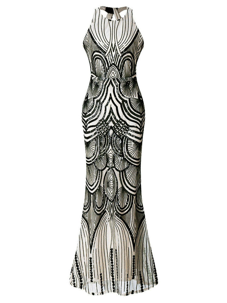 1920s Sequin Backless Formal Dress: timeless style reimagined