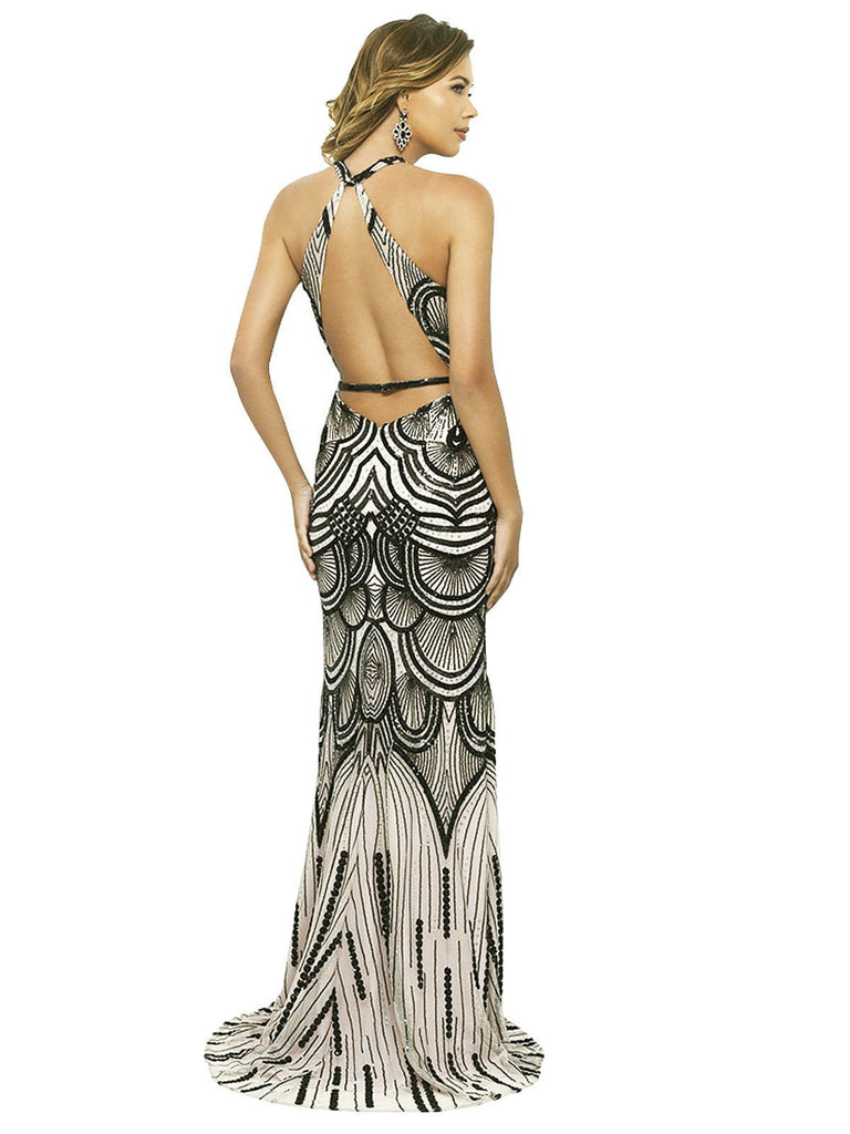 1920s Sequin Backless Formal Dress — vintage elegance for the modern woman