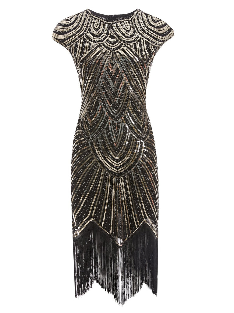 1920s Sequin Beaded Fringed Dress — vintage elegance for the modern woman