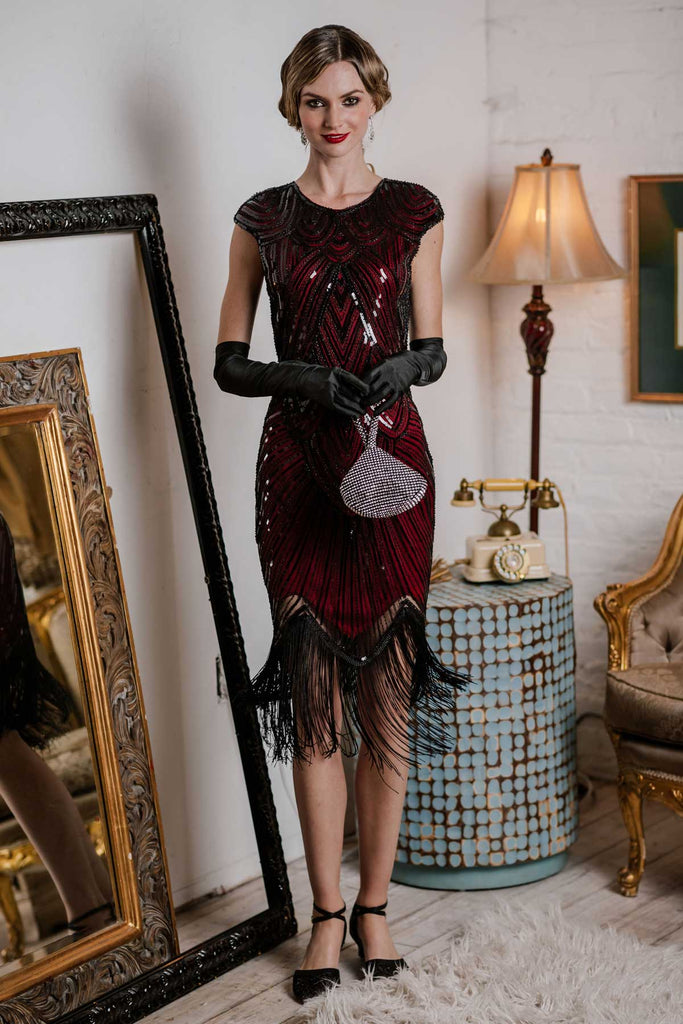 1920s Sequin Beaded Fringed Dress — vintage elegance for the modern woman