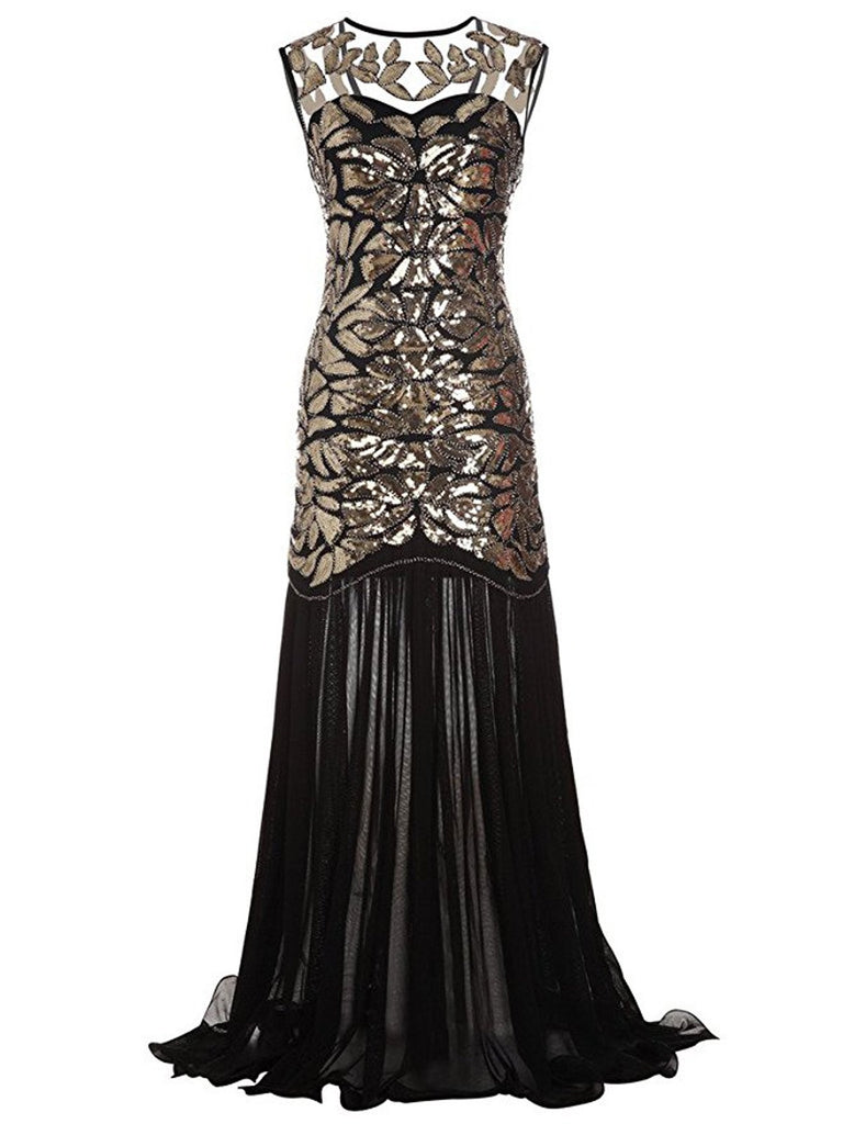 1920s Sequin Gatsby Maxi Dresses: timeless style reimagined