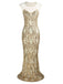 1920s Sequined Embellished Maxi Dress — vintage elegance for the modern woman