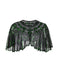 She wears 1920s Shawl Beaded Sequin Flapper Cape with 1920s grace