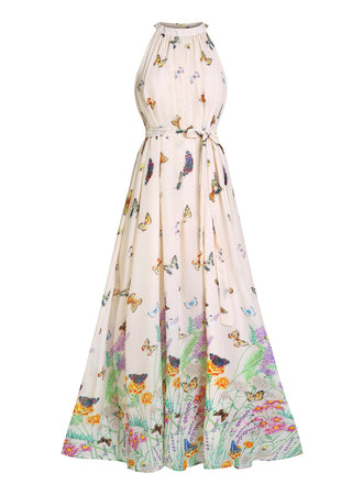 1930s Floral Butterfly Vintage Maxi Dress: timeless style reimagined