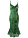 Green 1930s Floral Vintage Dress — vintage elegance for the modern woman