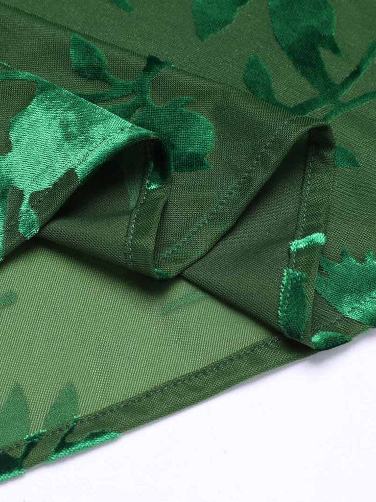 Green 1930s Floral Vintage Dress: timeless style reimagined