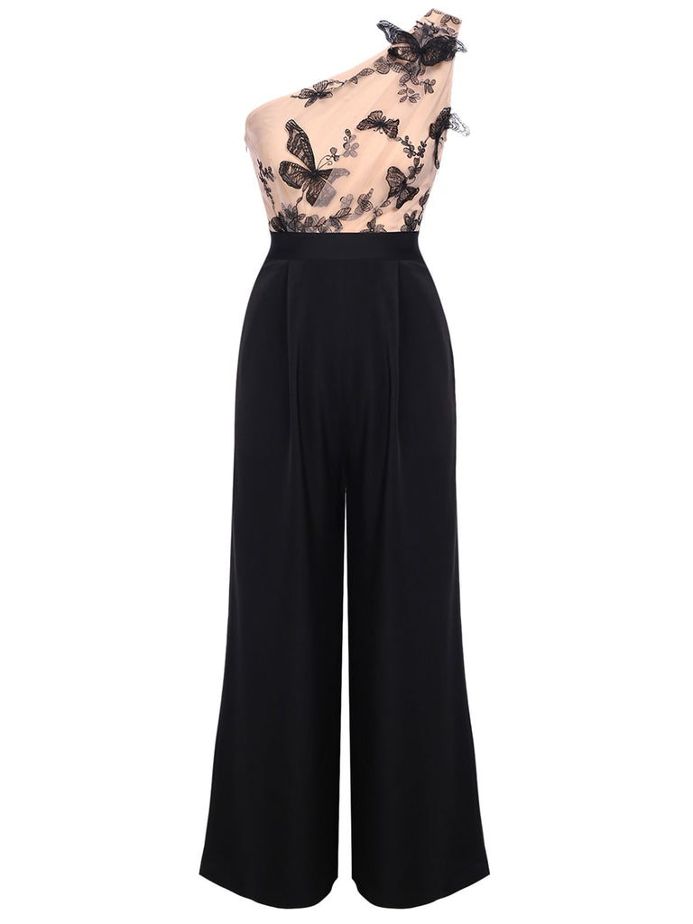 1930s Oneshoulder Lace Butterfly Jumpsuit | 1930s | vintage romper, retro jumpsuit