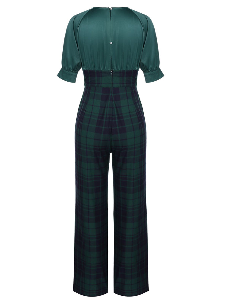 1930s Plaid Patchwork Puff Jumpsuit | 1930s | vintage romper, retro jumpsuit