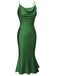 1930s Strap Solid Fishtail Vintage Dress — vintage elegance for the modern woman