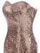 She slips into this 1930s Vintage Sequin Strapless Dress and suddenly it's a 1930s daydream