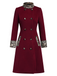 1940s Leopard Patchwork Button Coat - vintage fashion, retro style
