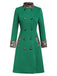 1940s Leopard Patchwork Button Coat - vintage fashion, retro style