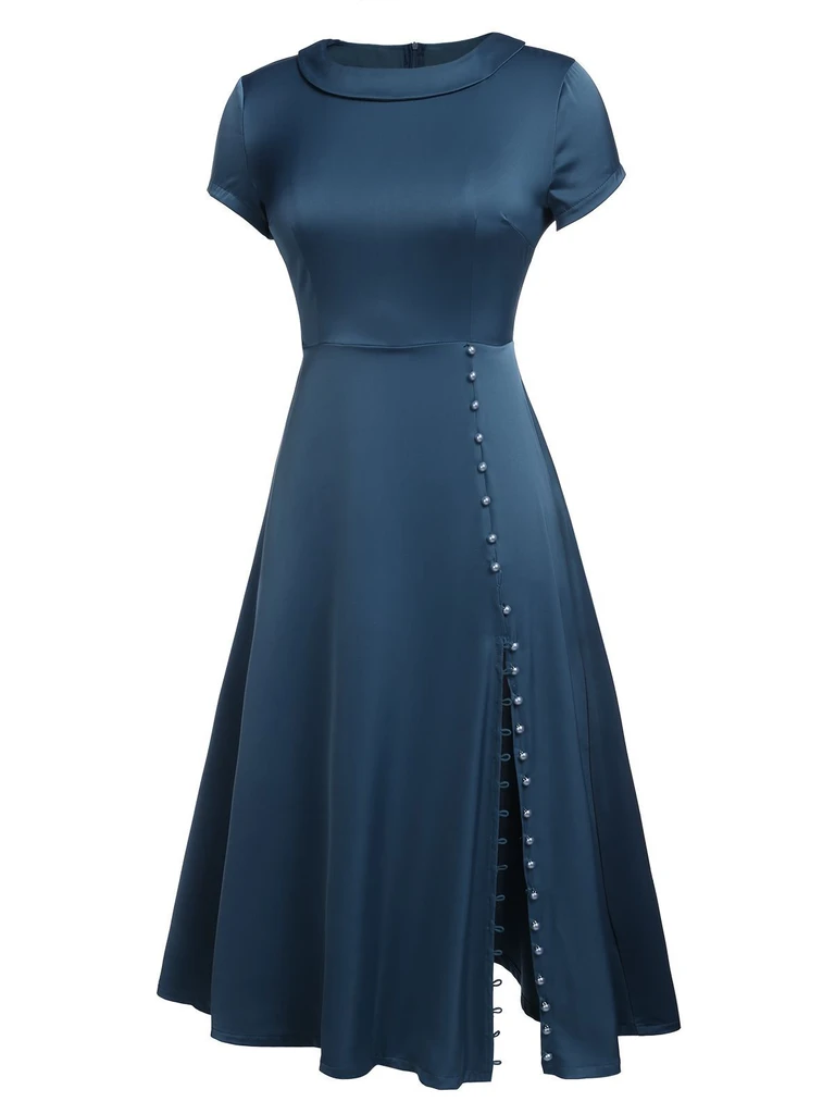 1940s Pearl Buttons Darlene Dress — vintage elegance for the modern woman
