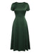 1940s Pearl Buttons Solid Darlene Dress — vintage elegance for the modern woman
